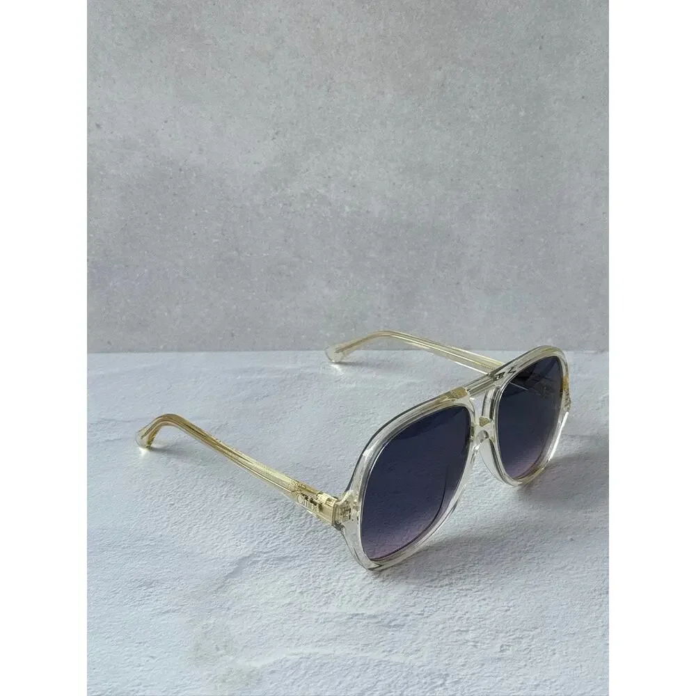 NEW Chloe CH0289S Aviator Sunglasses in Transparent Yellow